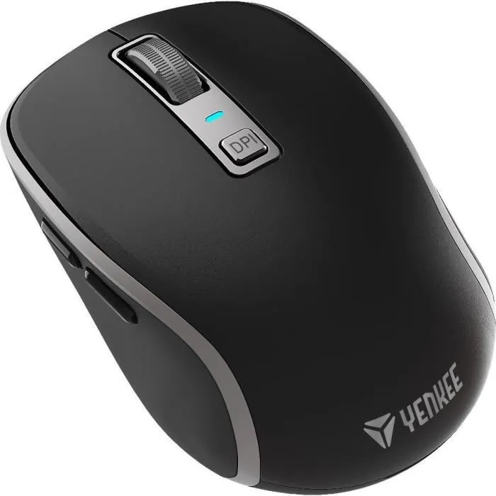 Yenkee Souris sans fil rechargeable Bluetooth/2.4G YMS 2085BK Noir, capteur optique 2400 DPI, batterie 500 mAh (autonomie 90h)