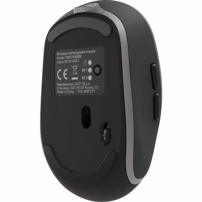 Yenkee YMS 2085BK Souris sans fil rechargeable Noir