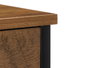 Giftdecor Mueble 2 Tiroirs en Bois et Métal Marron et Noir 40 x 29.5 x 49 cm