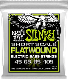 ERNIEBALL 2834-45-105 Power Slinky Short Scale Flatwound Cobalt Cordes Basse électrique 4 cordes 45-105