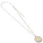 THE CARAT SHOP - Collier officiel Real Madrid avec pendentif métal argenté et écusson doré - 40 cm ajustable - Zinc