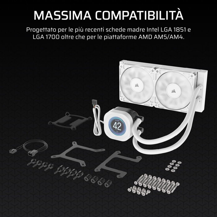 Corsair Nautilus 240 RS LCD Blanc - 240 mm Corsair Nautilus 240 RS LCD Blanc - 240 mm