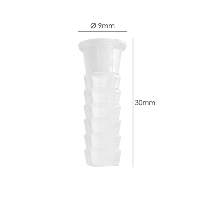 WOLFPACK LINEA PROFESIONAL Cheville en plastique blanche 9 mm (25 unités) WOLFPACK LINEA PROFESIONAL Cheville en plastique blanche 9 mm (25 unités)