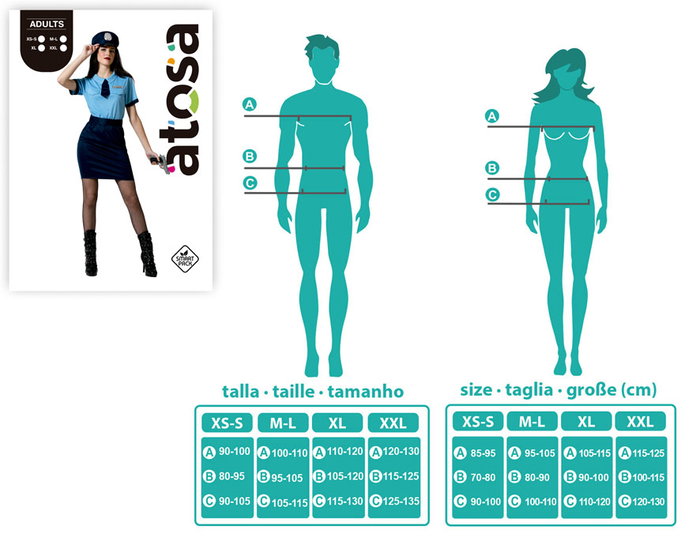 Déguisement de police femme bleu M-L