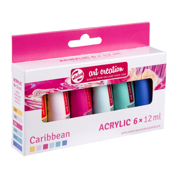 Talens Art Creation Set de peinture acrylique Caribbean 6 x 12 ml