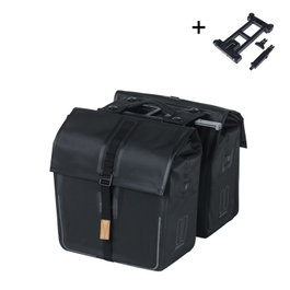 Basil URBAN DRY Sacoches doubles vélo 50L imperméable noir portebagages MIK