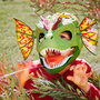 Mattel Jurassic World - Masque Dilophosaurus Lanceur d'Eau avec Sons Hxf55 - Masque de Dinosaure avec Collier Déployable - Fonctionne en Français - Pour Enfants 4 Ans et Plus