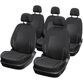 XLC Pack de 5 housses de siège universelles Monospace, compatibles Airbags et ISOFIX