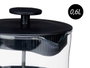 Vivalto Théière en verre et plastique à piston 600 ml noir transparent 12x17x9 cm (Set de 12)