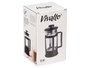 Vivalto Théière en verre et plastique à piston 600 ml noir transparent 12x17x9 cm (Set de 12)