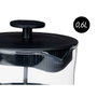 VIVALTO Théière en Verre et Plastique 600ml Noir-Transparent