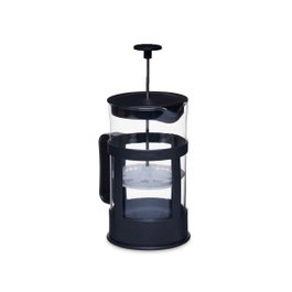 VIVALTO Théière en Verre et Plastique 600ml Noir-Transparent