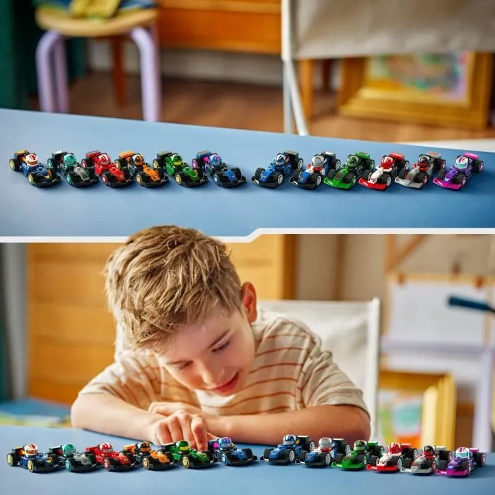 Lego 71049 Boîte de 36 Minifigures Voitures de Course F1 à Collectionner - Série Complète de 6 Ans et Plus