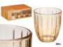 Vivalto Verre à Eau Rayures 300 ml Ambre 8,5x9,5x8,5 cm (Set de 24)