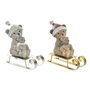 DKD Home Decor Décorations de Noël Ours en Résine (2 Unités)