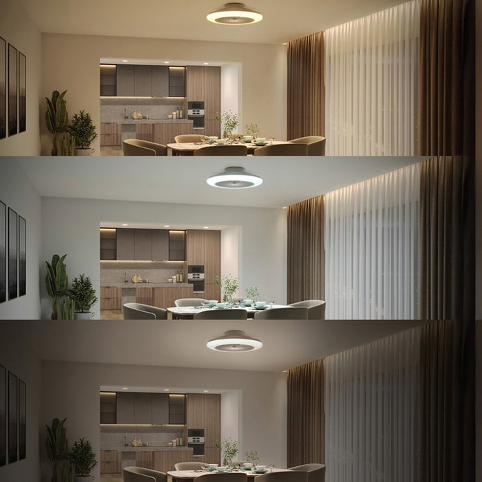 Philips Amigo Ventilateur de plafond blanc avec diffuseur effet étoilé ø48,5 cm