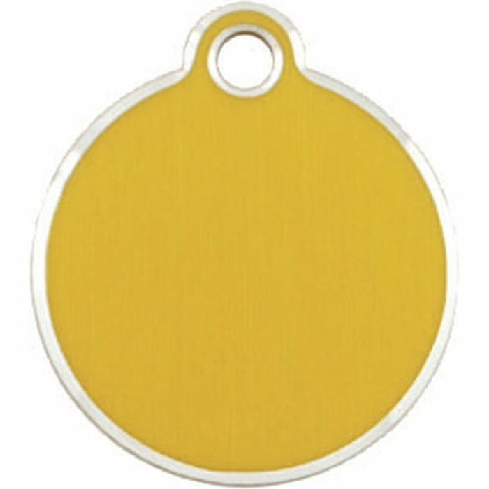 Plaque d'identification pour collier Imarc Circle Jaune Doré