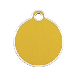 Plaque d'identification pour collier Imarc Circle Jaune Doré