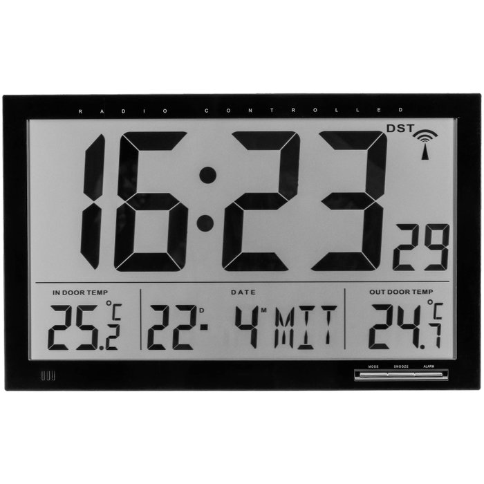 Tfa 60.4510.01 Horloge murale radiocontrôlée avec affichage numérique