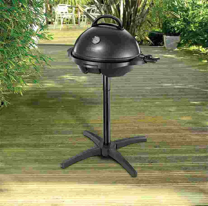 Russell Hobbs 22460-56 Grill électrique pour intérieur et extérieur George Foreman avec plaque antiadhésive grande et système d'évacuation des graisses