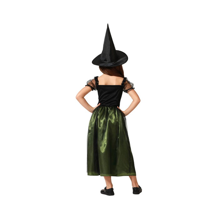 Atosa Déguisement Sorcière avec Robe Verte et Chapeau pour Fille Atosa Déguisement Sorcière avec Robe Verte et Chapeau pour Fille