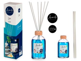 Acorde Mikado 100 ml avec tige diffuseur bleu verre bois 5,5 x 21,3 x 5,5 cm (Set de 12)