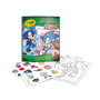 Crayola - Album de Coloriage avec Stickers Sonic 04-0898 - Album à Pages à Colorier et Compléter avec 4 Feuilles d'Adhésifs - À Partir de 3 Ans