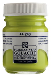 Talens Peinture Tempera Extra Fine Jaune Verdâtre 243, 50 ml