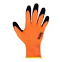 Juba Keep Safe - Gant en polyester avec paume en latex rugueux, Orange/Noir, XL
