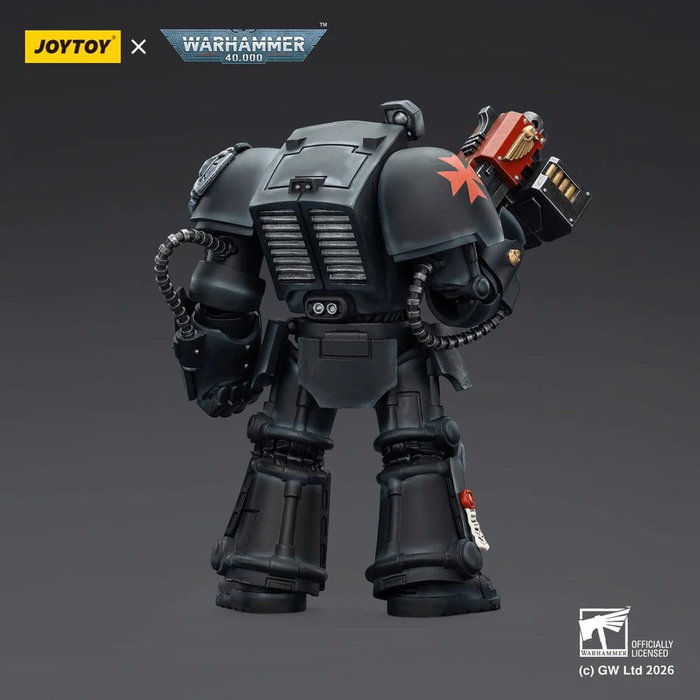 Joy Toy (CN) Warhammer 40,000 Black Templars Terminator 2 avec Power Fist et Storm Bolter, 14 cm