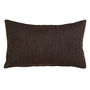 Coussin Polyester Coton Marron 50 x 30 cm
