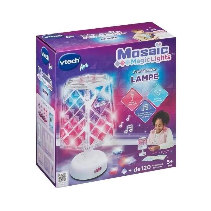 Vtech Mosaic Magic Lights - Lampe décorative musicale et lumineuse à créer en mosaïque, multicolore, 124 pièces incluses, à partir de 5 ans Vtech Mosaic Magic Lights - Lampe décorative musicale et lumineuse à créer en mosaïque, multicolore, 124 pièces incluses, à partir de 5 ans