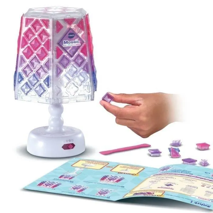 Vtech Mosaic Magic Lights - Lampe décorative musicale et lumineuse à créer en mosaïque, multicolore, 124 pièces incluses, à partir de 5 ans Vtech Mosaic Magic Lights - Lampe décorative musicale et lumineuse à créer en mosaïque, multicolore, 124 pièces incluses, à partir de 5 ans