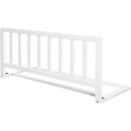 Roba Barrière de lit en bois 90 cm blanc - Protection anti-chute pour bébés et enfants de 18 mois à 5 ans - Système de fixation velcro - H 38 x L 87.5 x P 38 cm