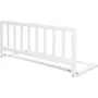 Roba Barrière de lit en bois 90 cm blanc - Protection anti-chute pour bébés et enfants de 18 mois à 5 ans - Système de fixation velcro - H 38 x L 87.5 x P 38 cm