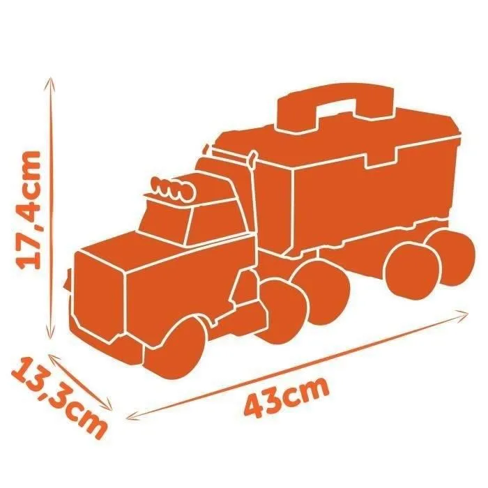 Smoby Camion Bricolo Black+Decker avec Visseuse Mécanique, 60 Accessoires, Rangement dans Remorque, Jeu de Construction pour Enfant dès 3 Ans