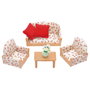 Sylvanian Families Canapé, 2 fauteuils et table basse
