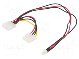 GEMBIRD Câble d'alimentation 3pin mâle, Molex mâle et Molex femelle