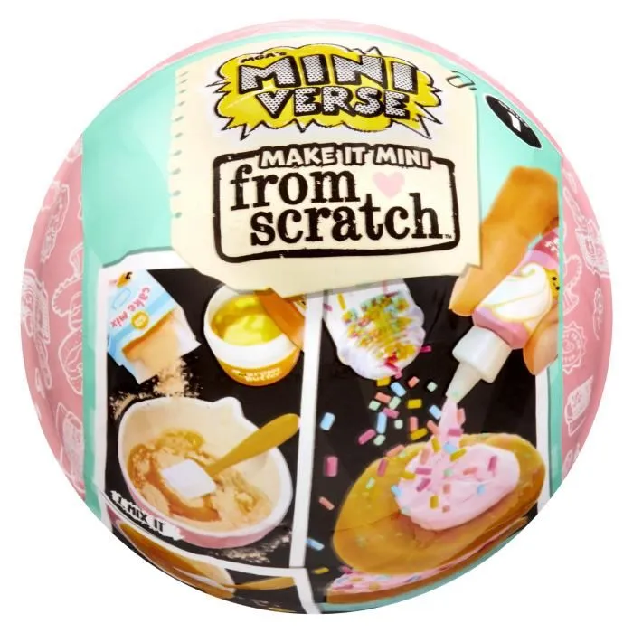MGA's Miniverse Make It Mini From Scratch - Jeu créatif pour enfants dès 8 ans avec 15 recettes de gâteaux miniatures à créer
