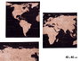 Giftdecor Toile 40x40 cm Carte du Monde - Lot Assorti (Set de 16)