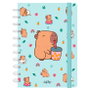 LOVELY STORY - Cahier A4 Bubble Tea Capibara - 100 pages à carreaux - Taille A4