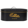 Cook Concept Boîte à pain en métal noir mat et doré
