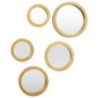 Home Deco Factory Ensemble de 5 Miroirs Dorés Ronds