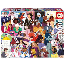Educa Puzzle 1000 Pièces - Femmes Emblématiques - 20556 - 68 x 48 cm - À Partir de 14 ans