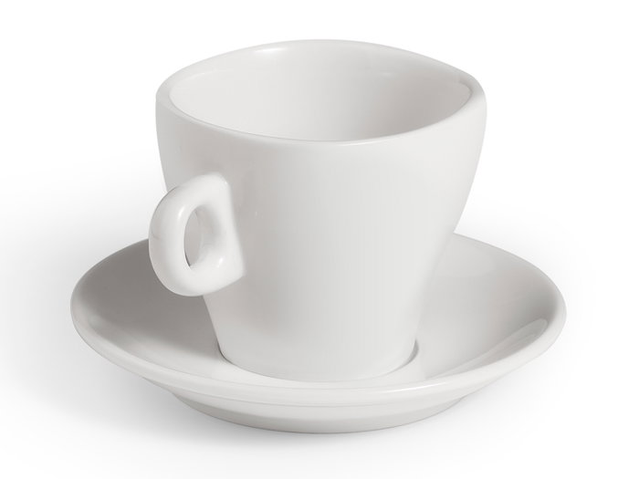 Vessia Tasse à Café à Boca Ancha avec Soucoupe en Porcelaine Blanche 220 ml 13.5x9.2x13.5 cm (Set de 24) Vessia Tasse à Café à Boca Ancha avec Soucoupe en Porcelaine Blanche 220 ml 13.5x9.2x13.5 cm (Set de 24)