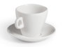 Vessia Tasse à Café à Boca Ancha avec Soucoupe en Porcelaine Blanche 220 ml 13.5x9.2x13.5 cm (Set de 24)