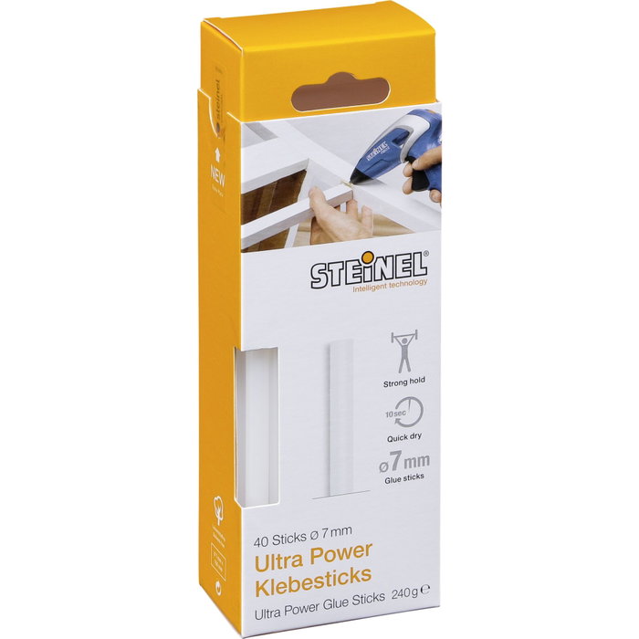 Steinel Ultra Power Bâtonnets de colle thermofusible 7mm (40 pièces) Steinel Ultra Power Bâtonnets de colle thermofusible 7mm (40 pièces)