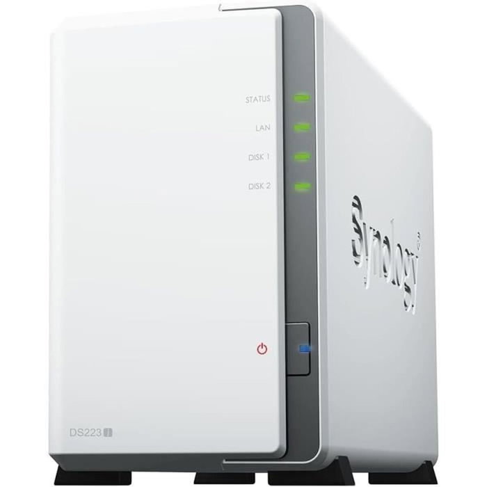 Synology DS223j Serveur NAS 2 baies Blanc