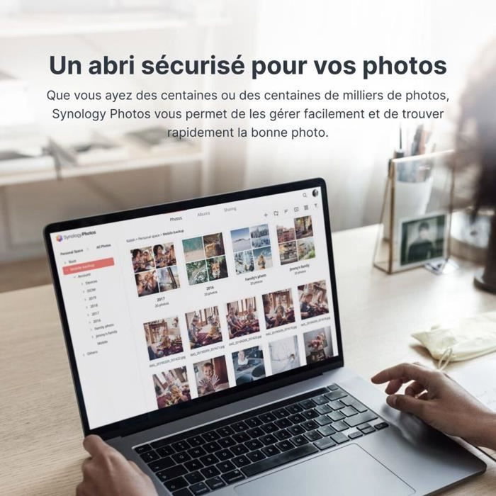 Synology DS223j Serveur NAS 2 baies Blanc