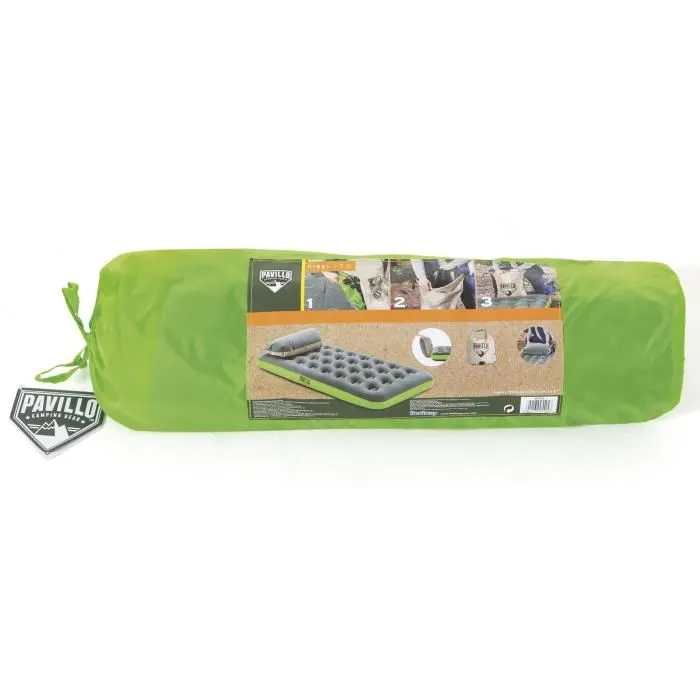 Bestway Matelas gonflable de camping Pavillo 1 place Roll & Relax, 188 x 99 x 22 cm, avec sac de gonflage Airelite et oreiller Bestway Matelas gonflable de camping Pavillo 1 place Roll & Relax, 188 x 99 x 22 cm, avec sac de gonflage Airelite et oreiller